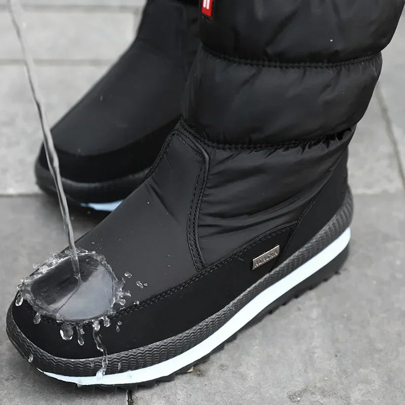 🔥🔥Botas de nieve de piel sintética antideslizantes e impermeables de primera calidad para mujer
