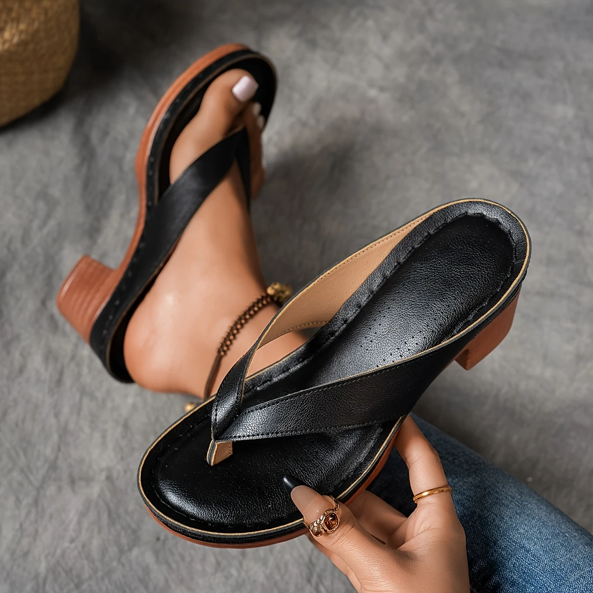🌼Rebajas de primavera: 49 % de descuento❤️ Sandalias de verano de tacón alto con estilo para mujer | Cómodas, transpirables y versátiles