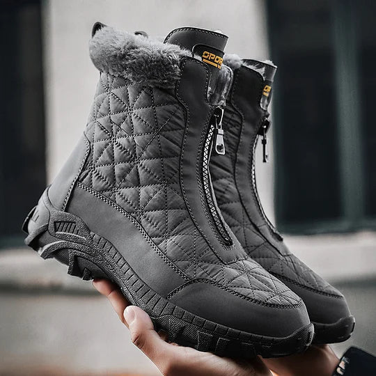 (⏰Evento de descuento del 49% por tiempo limitado) Botas de nieve ortopédicas de invierno para hombre, cálidas, con punta ancha, soporte de arco, impermeables, antideslizantes y antiperforación.
