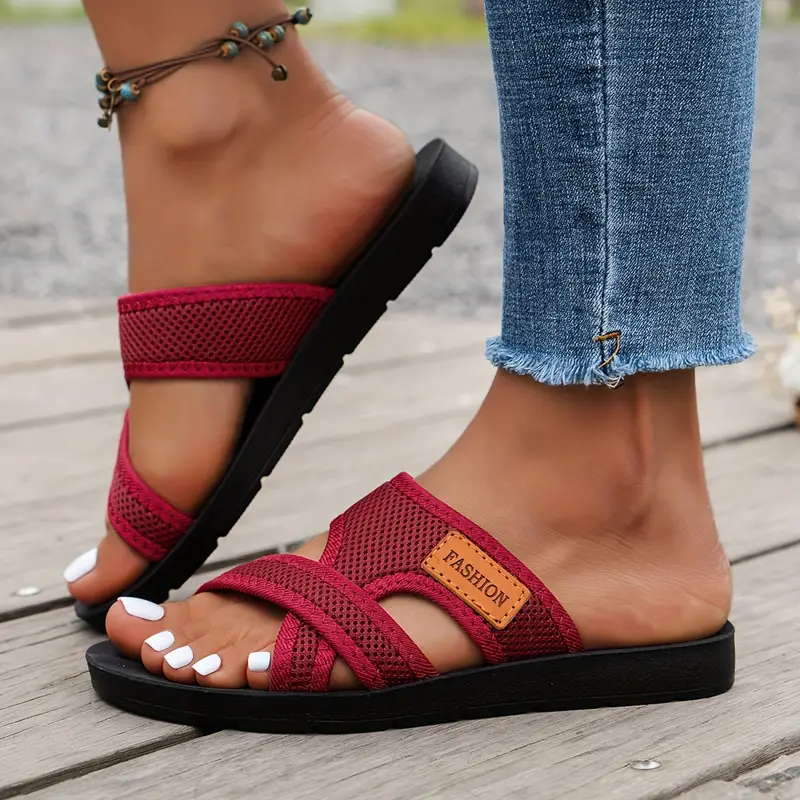 🌸 Último día 49% de descuento ❤️ Sandalias planas con tiras ortopédicas para mujer