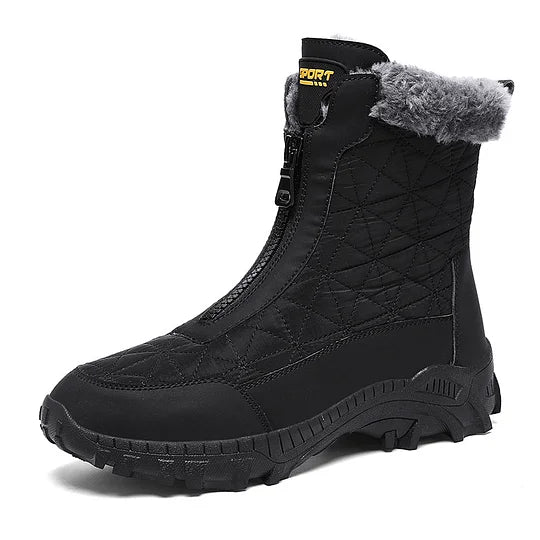 (⏰Evento de descuento del 49% por tiempo limitado) Botas de nieve ortopédicas de invierno para hombre, cálidas, con punta ancha, soporte de arco, impermeables, antideslizantes y antiperforación.