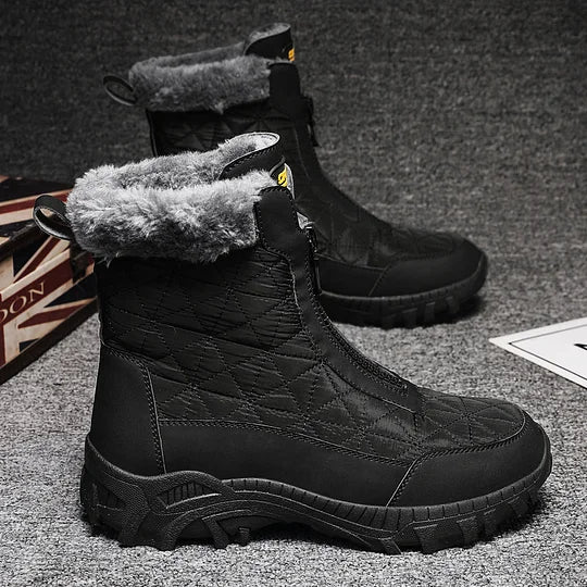 (⏰Evento de descuento del 49% por tiempo limitado) Botas de nieve ortopédicas de invierno para hombre, cálidas, con punta ancha, soporte de arco, impermeables, antideslizantes y antiperforación.