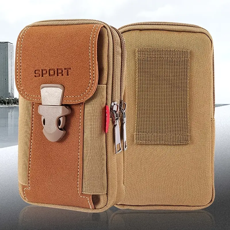Funda de lona para cinturón de hombre: resistente, fiable y lista para el día a día.