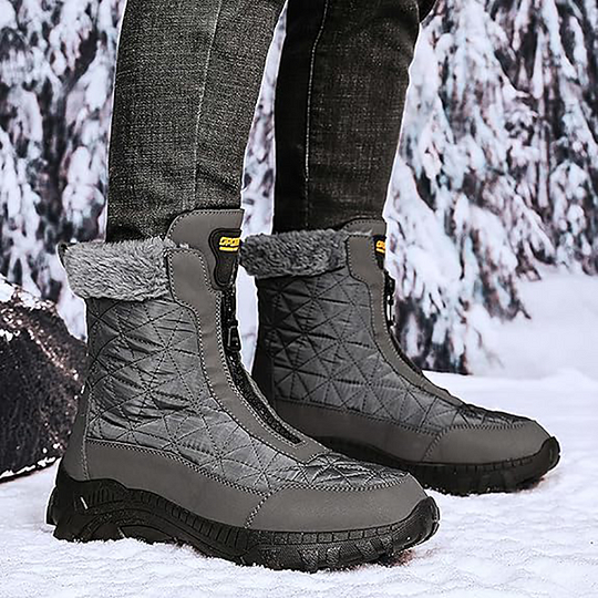 (⏰Evento de descuento del 49% por tiempo limitado) Botas de nieve ortopédicas de invierno para hombre, cálidas, con punta ancha, soporte de arco, impermeables, antideslizantes y antiperforación.