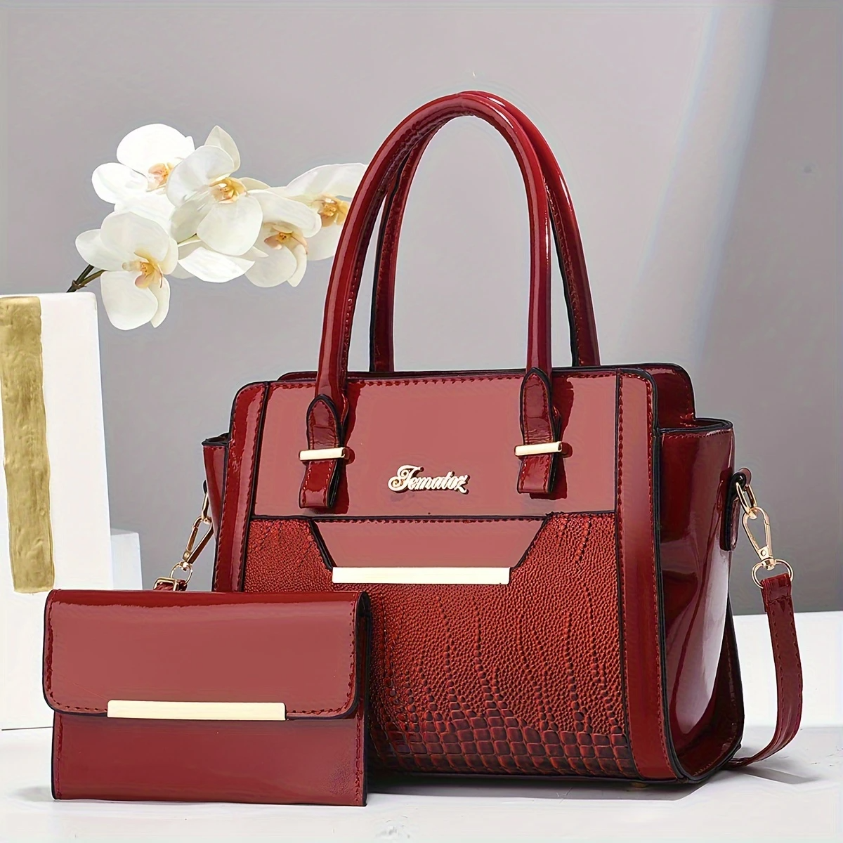 Early Mother's Day Pormotion 49% Off❤️Shiny Crocodile Pattern Tote Bags for Women