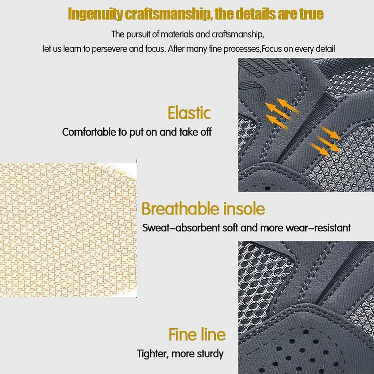Oferta de esta semana: 50% de descuento en mocasines ortopédicos de malla transpirable para hombre
