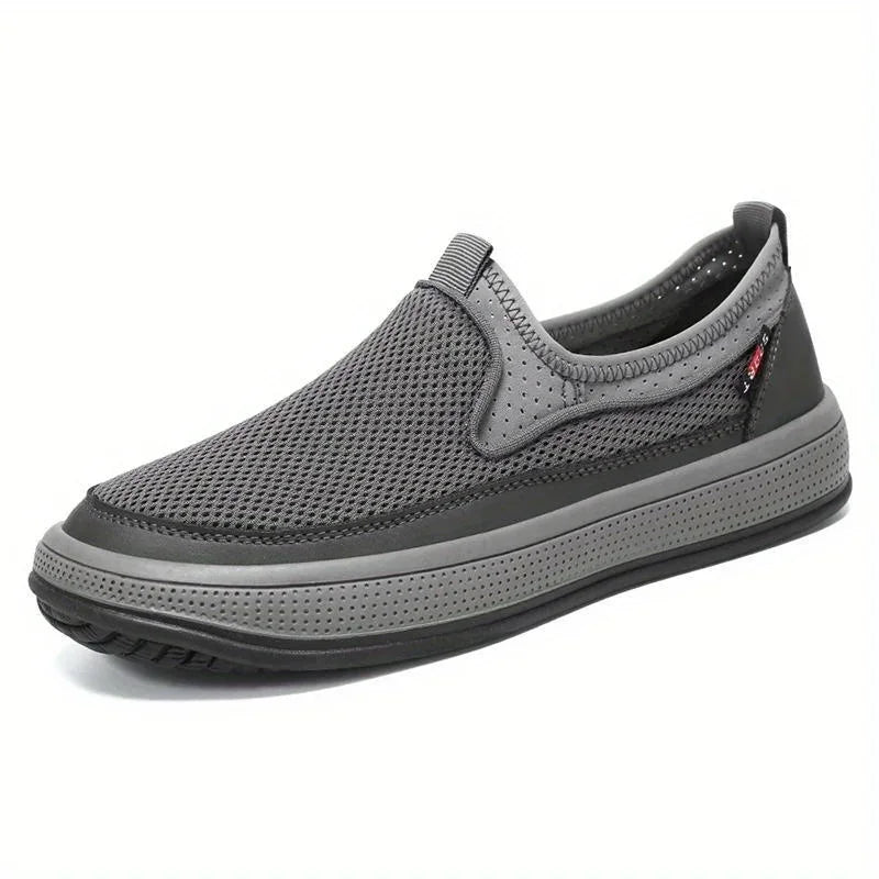 Zapatos ortopédicos sin cordones de malla transpirable para hombre