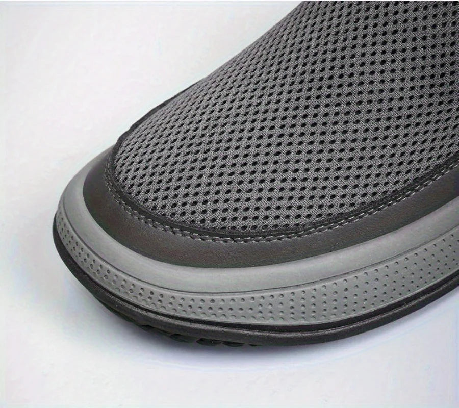Zapatos ortopédicos sin cordones de malla transpirable para hombre