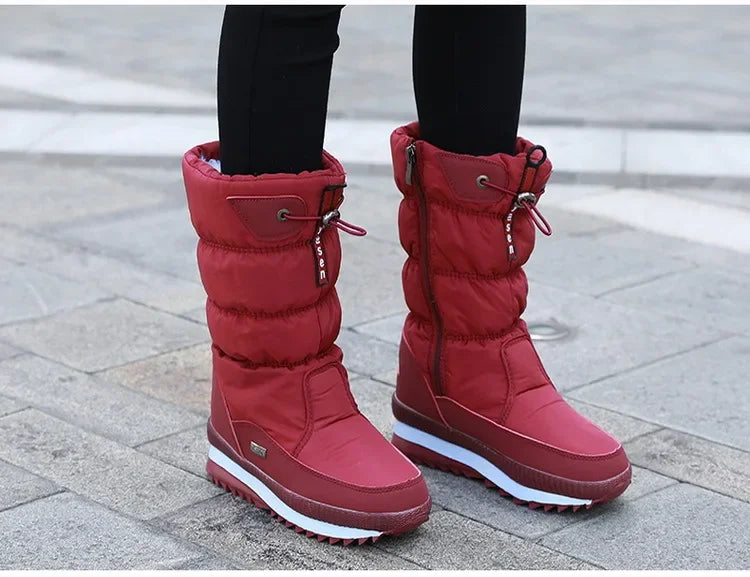 🔥🔥Botas de nieve de piel sintética antideslizantes e impermeables de primera calidad para mujer