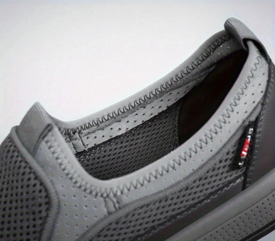 Zapatos ortopédicos sin cordones de malla transpirable para hombre