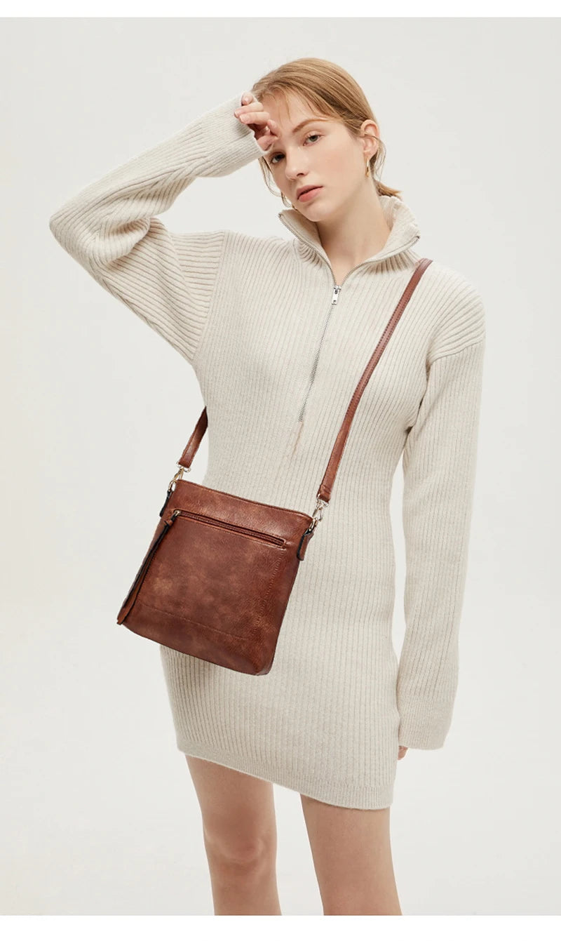 Bolsos cruzados de cuero para mujer - Juego de 3