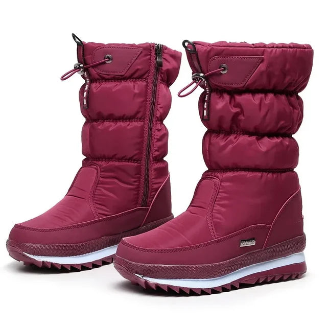 🔥🔥Botas de nieve de piel sintética antideslizantes e impermeables de primera calidad para mujer