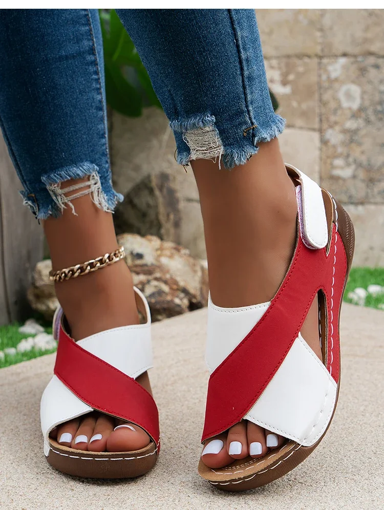 Spring Sale 45%❤️ Women's Stylish Mix Color Summer Platform Sandals