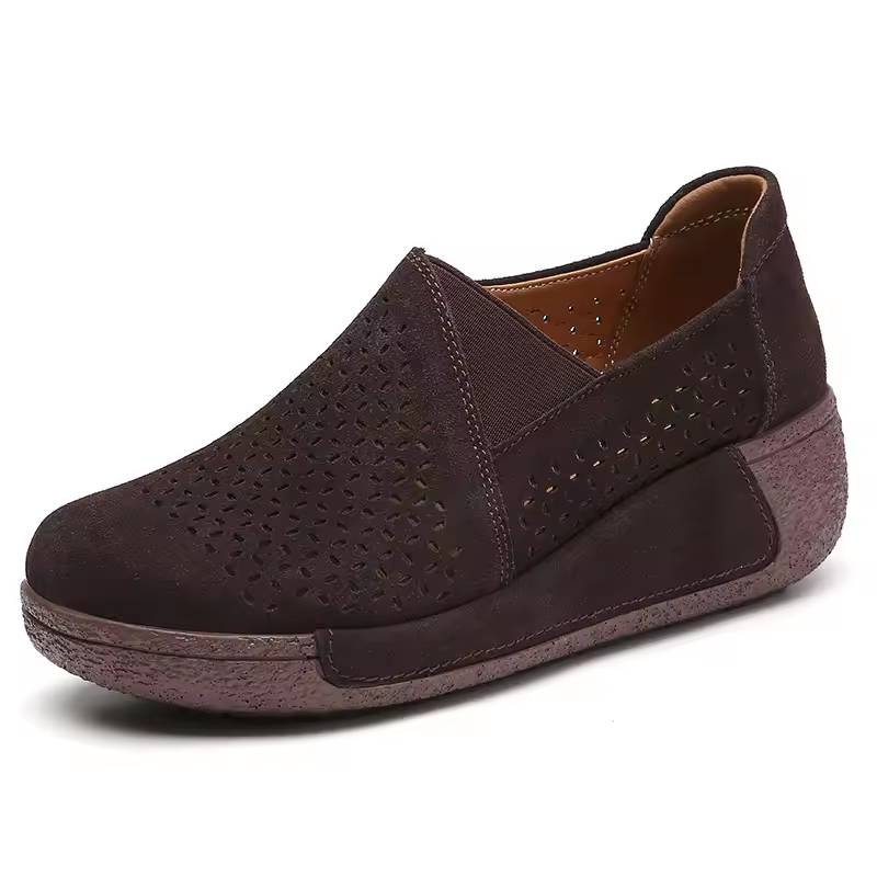 Primavera y verano 50% de descuento💝 Zapatos planos ortopédicos de plataforma para mujer, mocasines de cuero cómodos