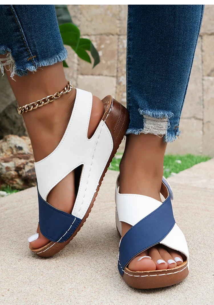 Spring Sale 45%❤️ Women's Stylish Mix Color Summer Platform Sandals