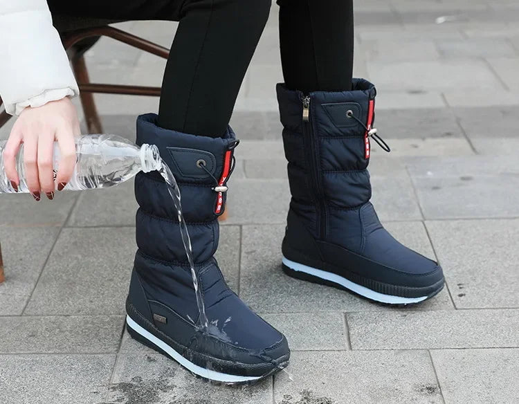 🔥🔥Botas de nieve de piel sintética antideslizantes e impermeables de primera calidad para mujer