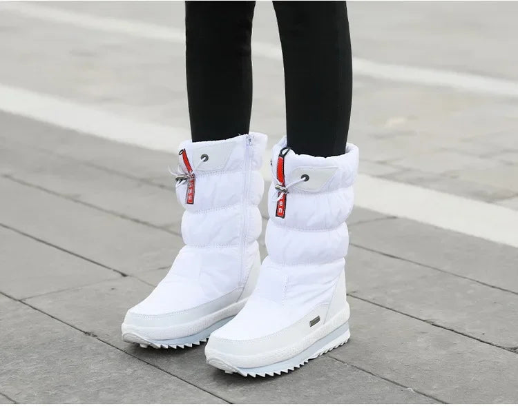 🔥🔥Botas de nieve de piel sintética antideslizantes e impermeables de primera calidad para mujer