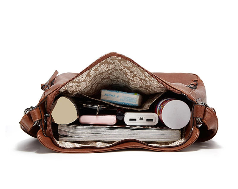 Bolsos cruzados de cuero para mujer - Juego de 3
