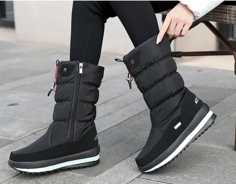 🔥🔥Botas de nieve de piel sintética antideslizantes e impermeables de primera calidad para mujer