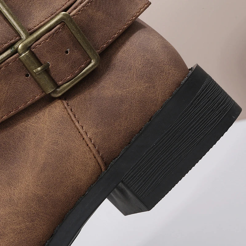 HOT SALE 45% OFFđ„New Fall Winter Women Vintage Round Toe Mid-Calf Boots