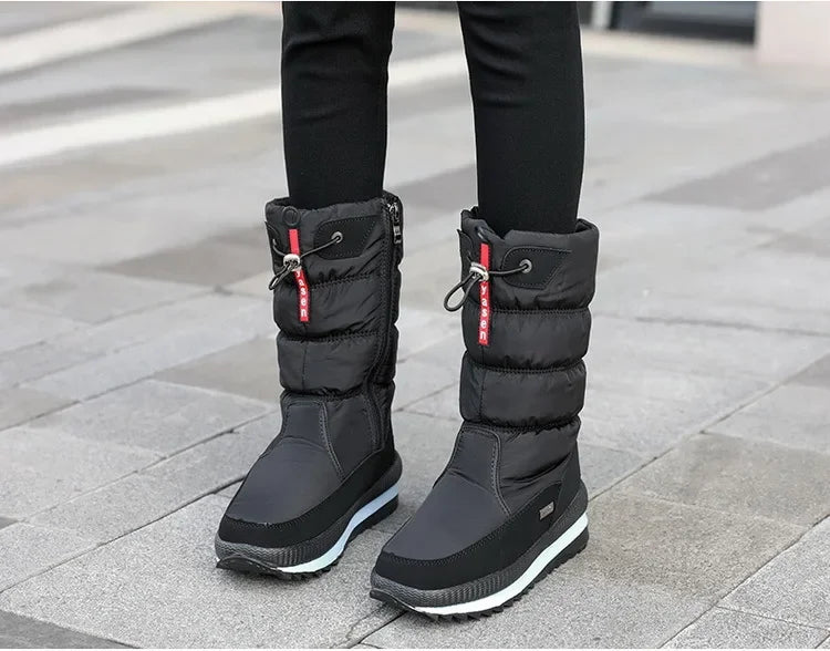 🔥🔥Botas de nieve de piel sintética antideslizantes e impermeables de primera calidad para mujer