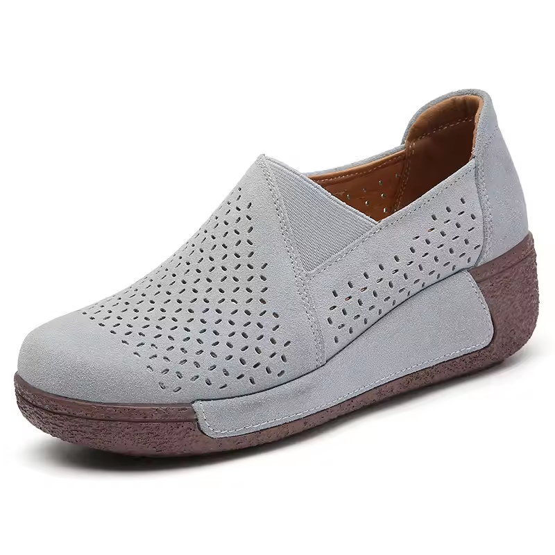 Primavera y verano 50% de descuento💝 Zapatos planos ortopédicos de plataforma para mujer, mocasines de cuero cómodos