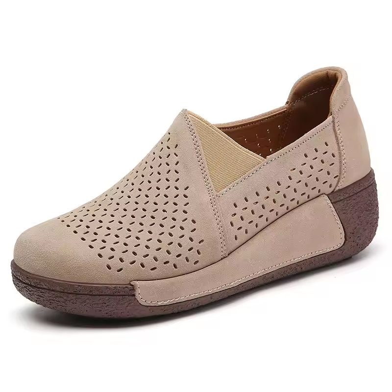 Primavera y verano 50% de descuento💝 Zapatos planos ortopédicos de plataforma para mujer, mocasines de cuero cómodos