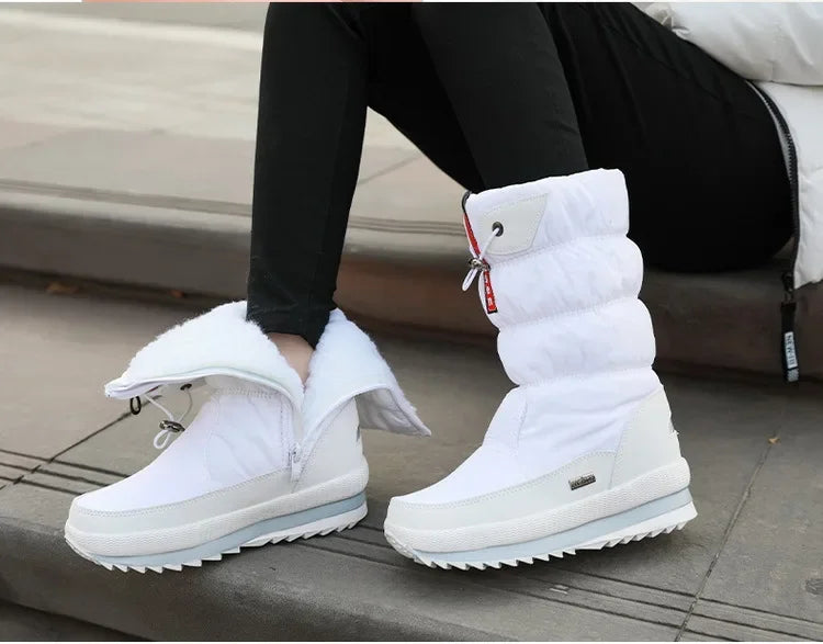 🔥🔥Botas de nieve de piel sintética antideslizantes e impermeables de primera calidad para mujer