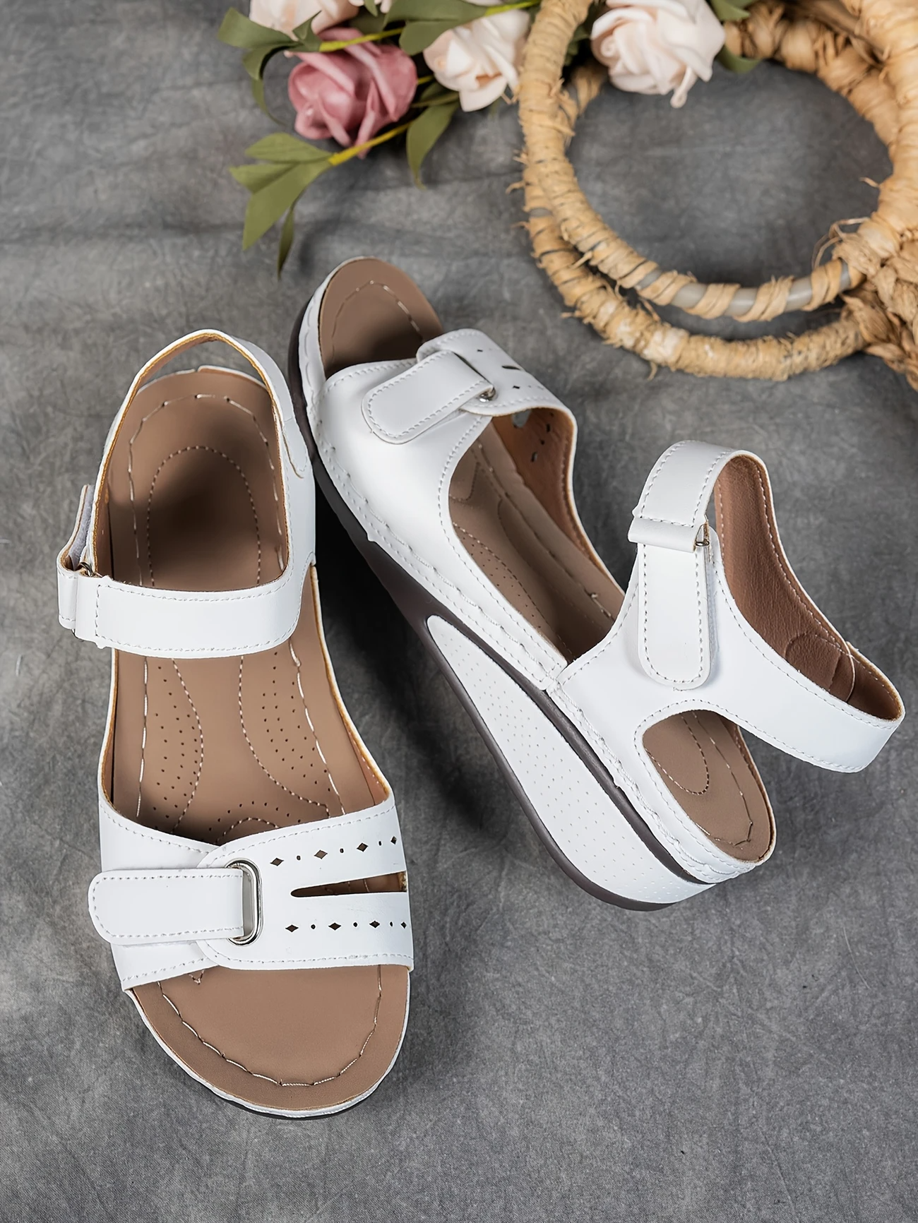 Promoción de último día 49%❤️ Sandalias de plataforma de cuña para mujer con correa ajustable