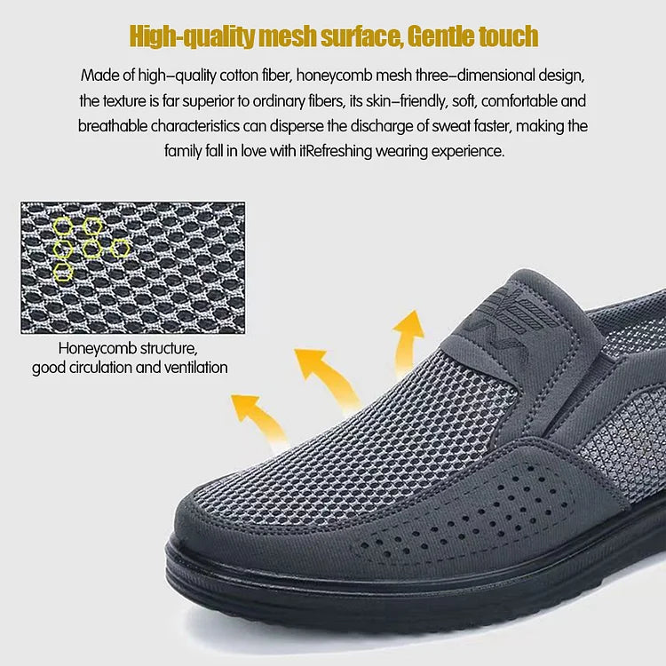 Oferta de esta semana: 50% de descuento en mocasines ortopédicos de malla transpirable para hombre