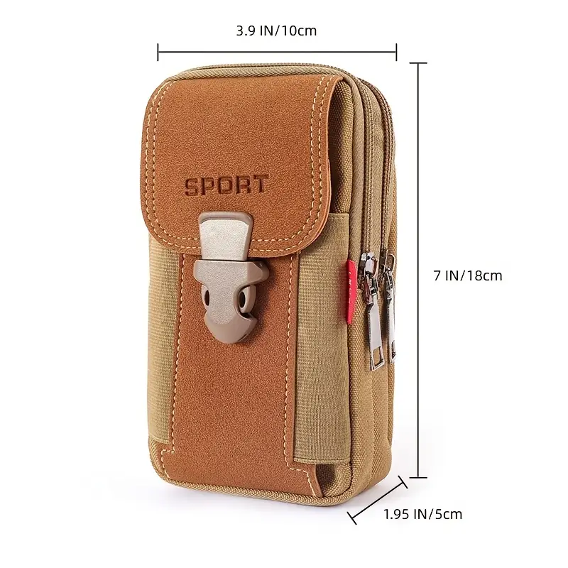 Funda de lona para cinturón de hombre: resistente, fiable y lista para el día a día.