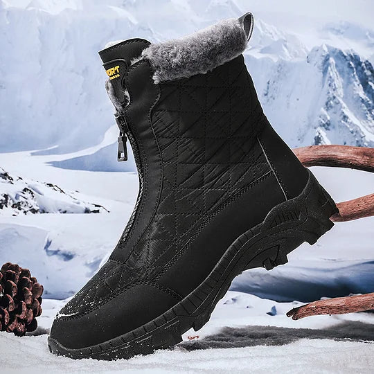 (⏰Evento de descuento del 49% por tiempo limitado) Botas de nieve ortopédicas de invierno para hombre, cálidas, con punta ancha, soporte de arco, impermeables, antideslizantes y antiperforación.