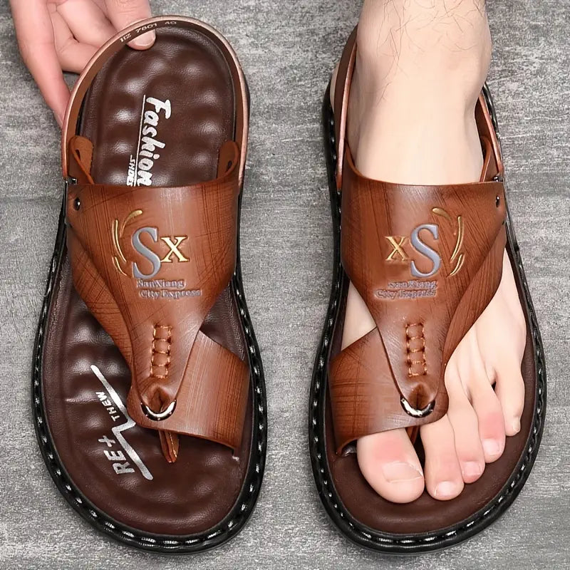 Sandalias planas elegantes e informales para exteriores de verano para hombre con 49 % de descuento