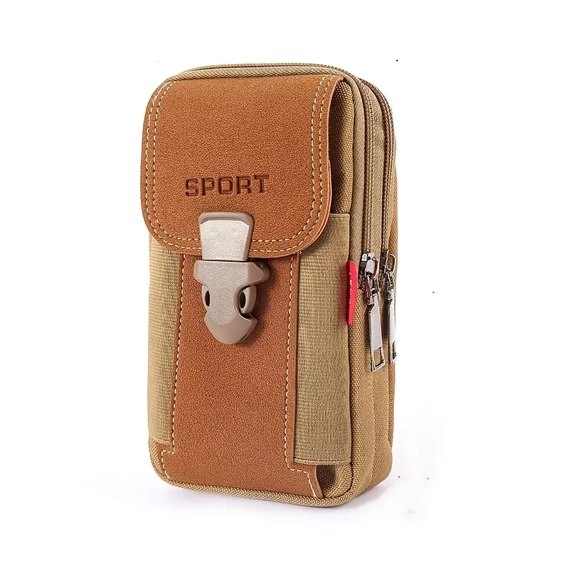 Funda de lona para cinturón de hombre: resistente, fiable y lista para el día a día.
