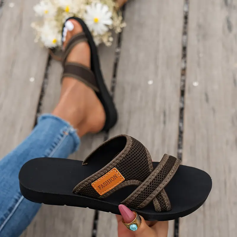 🌸 Último día 49% de descuento ❤️ Sandalias planas con tiras ortopédicas para mujer