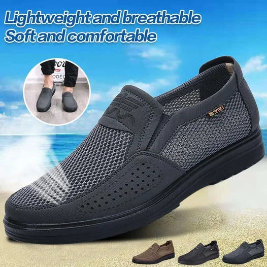 Oferta de esta semana: 50% de descuento en mocasines ortopédicos de malla transpirable para hombre