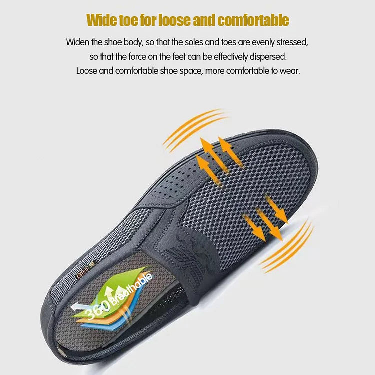 Oferta de esta semana: 50% de descuento en mocasines ortopédicos de malla transpirable para hombre