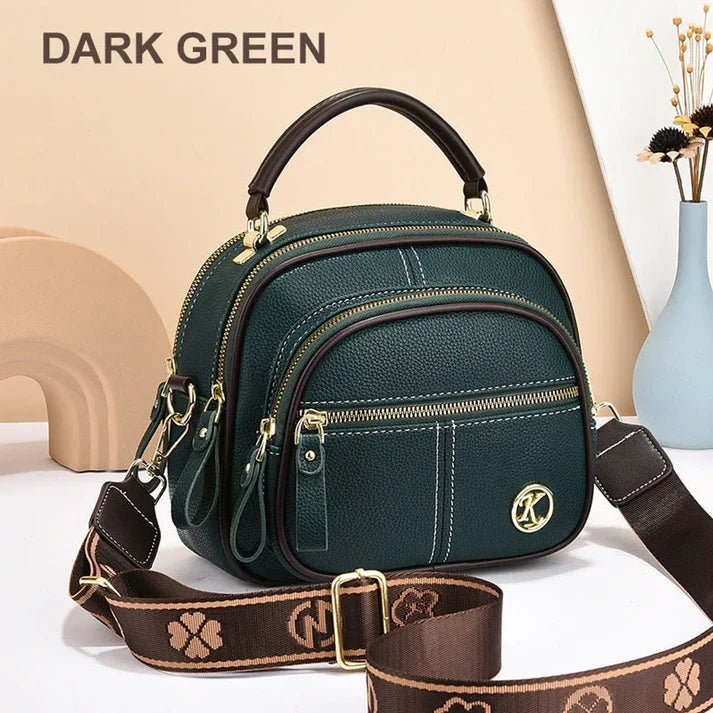 Gran oferta 45% de descuento 🔥 Bolso de cuero clásico multifuncional con correa ancha ajustable para el hombro