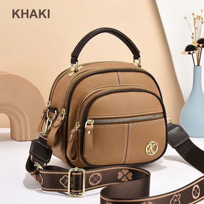 Gran oferta 45% de descuento 🔥 Bolso de cuero clásico multifuncional con correa ancha ajustable para el hombro
