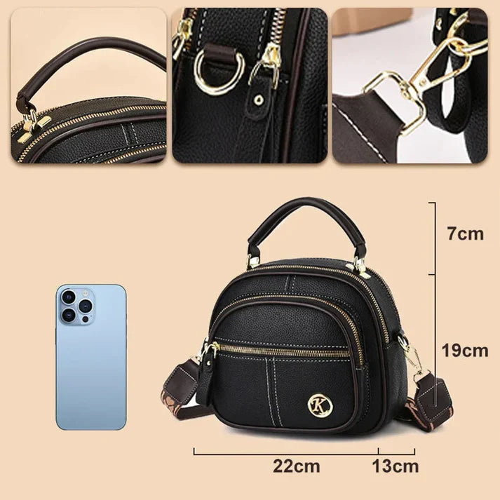 Gran oferta 45% de descuento 🔥 Bolso de cuero clásico multifuncional con correa ancha ajustable para el hombro