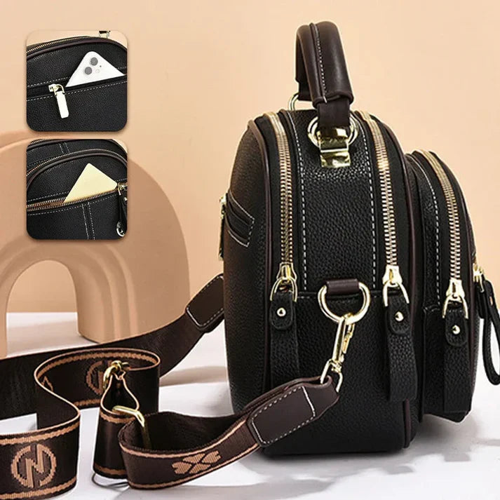 Gran oferta 45% de descuento 🔥 Bolso de cuero clásico multifuncional con correa ancha ajustable para el hombro