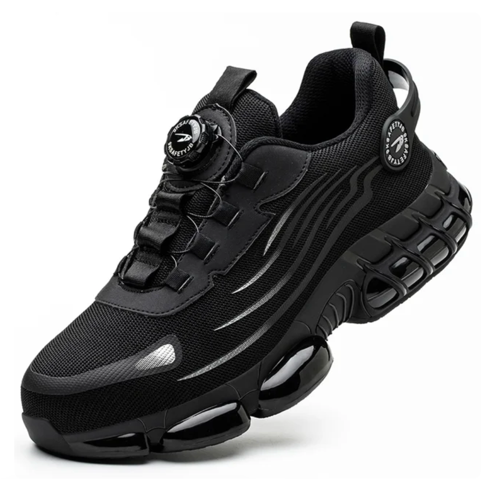 Zapatillas de trabajo indestructibles con amortiguación de aire y botón giratorio (2024)