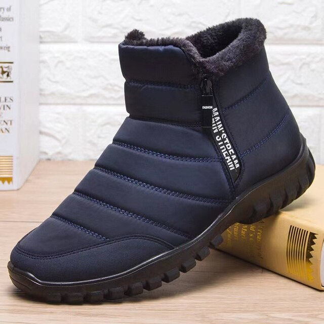(⏰Descuento por tiempo limitado 45% de descuento) Botas de nieve impermeables con soporte de tobillo para hombre