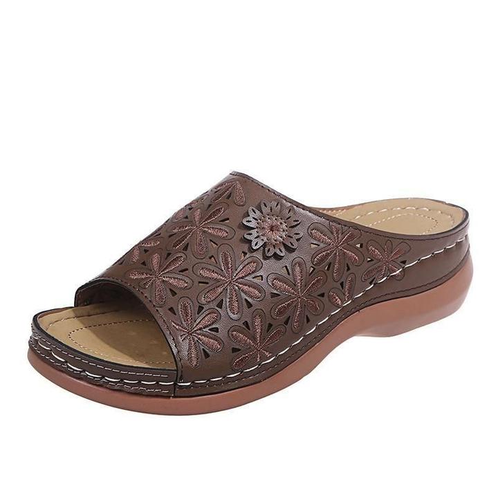 Women's Leather Orthopedic Arch Support Comfy Vintage Sandals