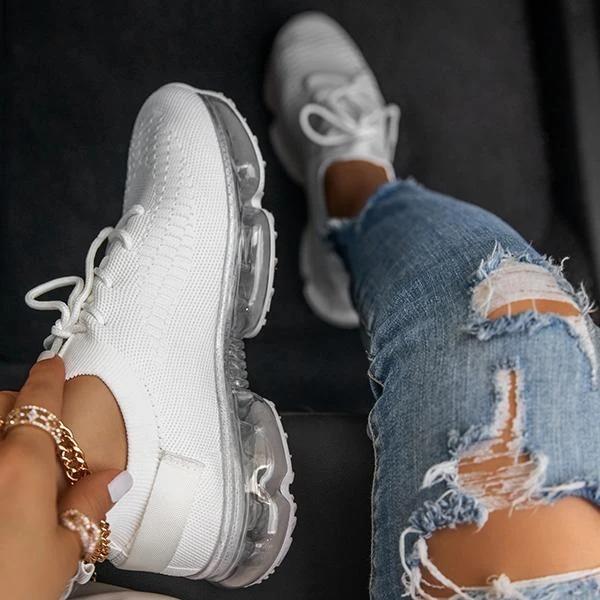Zapatillas cómodas con amortiguación de aire para mujer, transpirables y para caminar y correr.