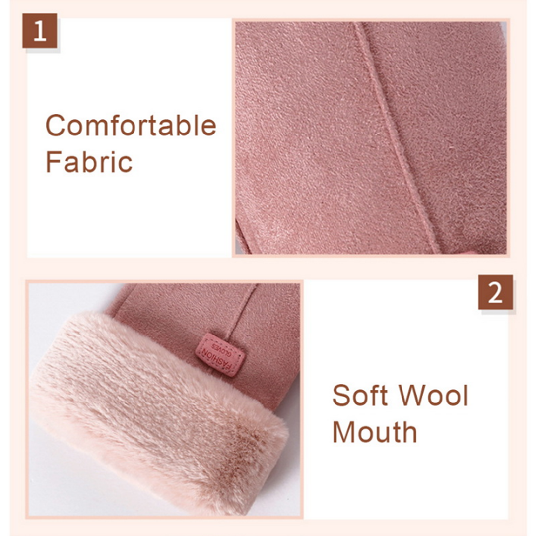 Cozy And Stylish Plush Touch Sensitive Winter Gloves
