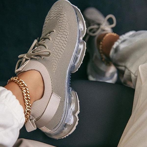 Zapatillas cómodas con amortiguación de aire para mujer, transpirables y para caminar y correr.