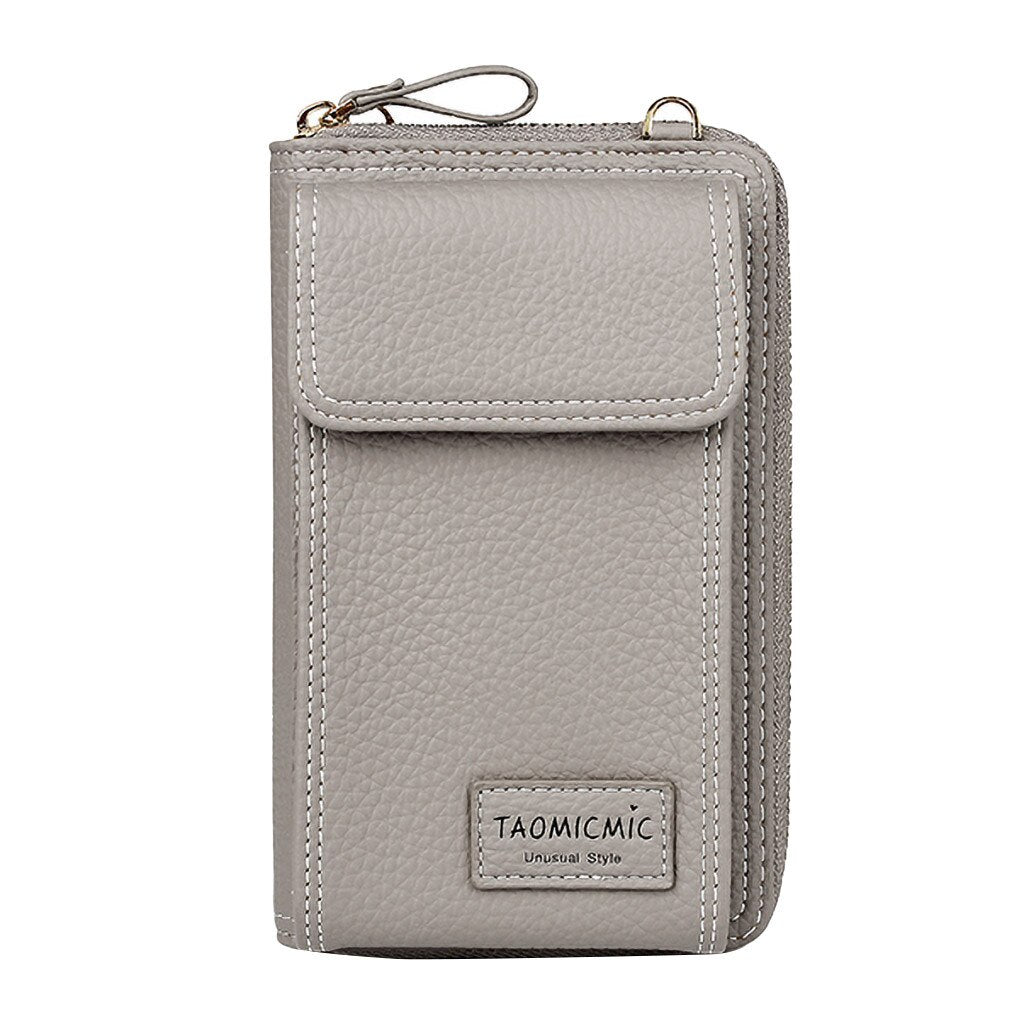 Bolso de mano de cuero esencial para teléfono móvil