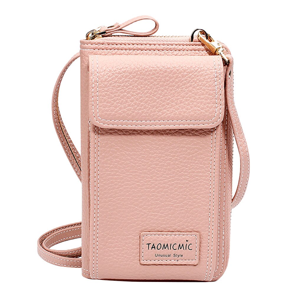 Bolso de mano de cuero esencial para teléfono móvil