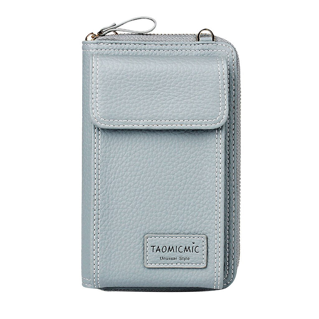 Bolso de mano de cuero esencial para teléfono móvil